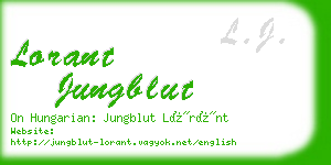 lorant jungblut business card
